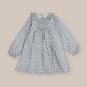 Girls' Dress with Green Diamond Nest Pattern