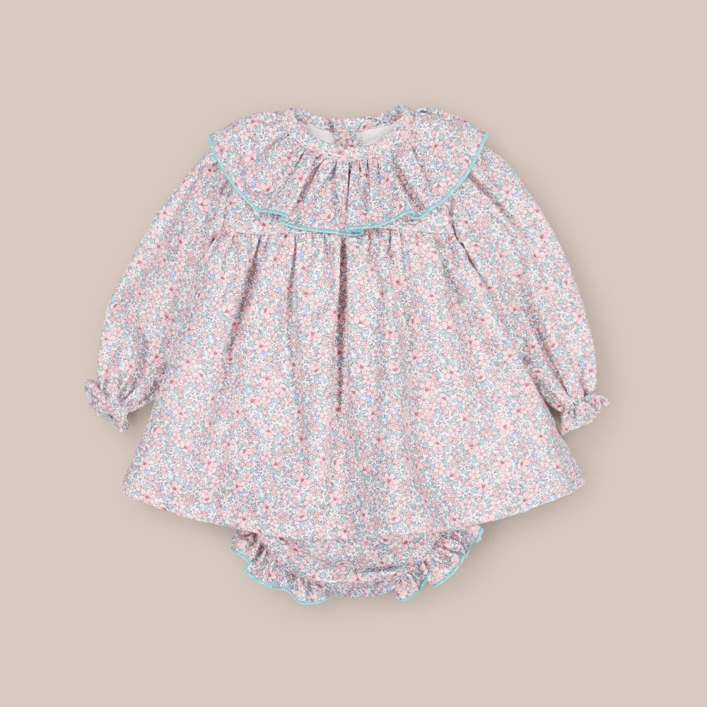 Vestido de bebê com tapa-fralda Ixora