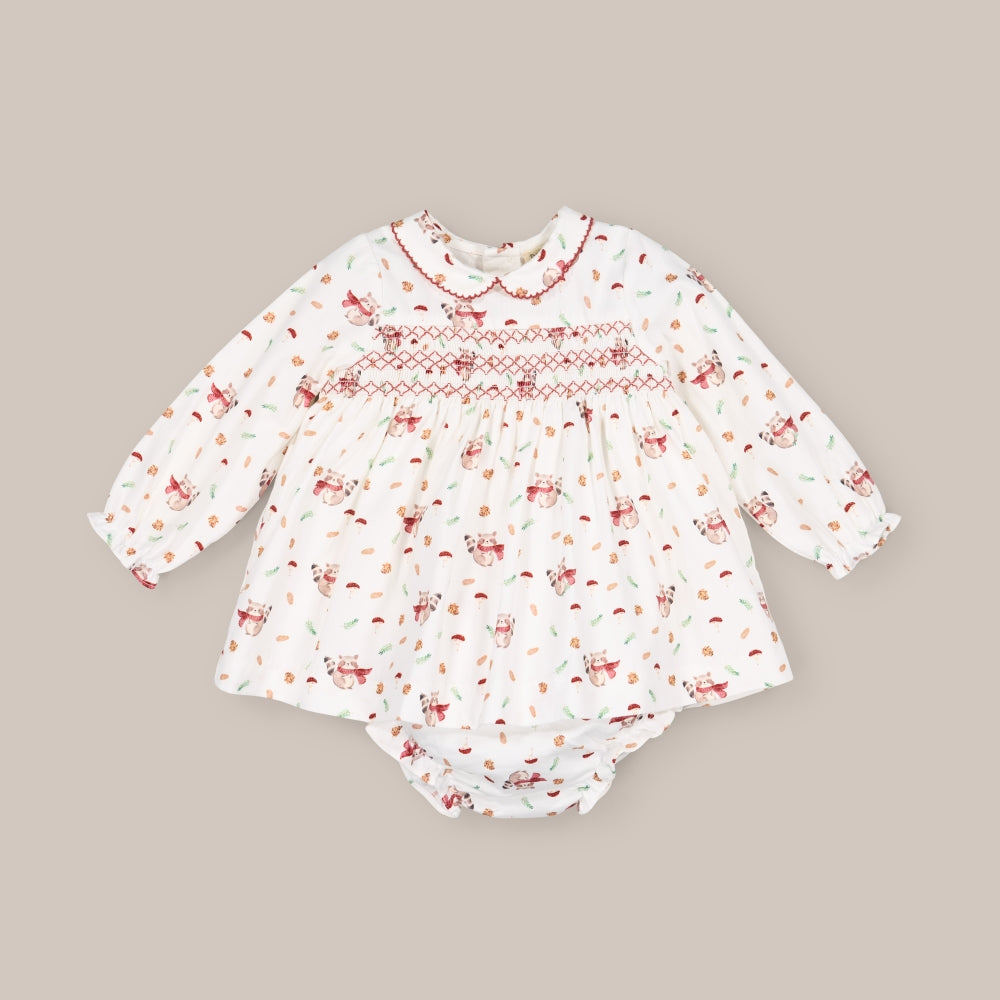 Ensemble robe et culotte pour bébé Nids de raton laveur