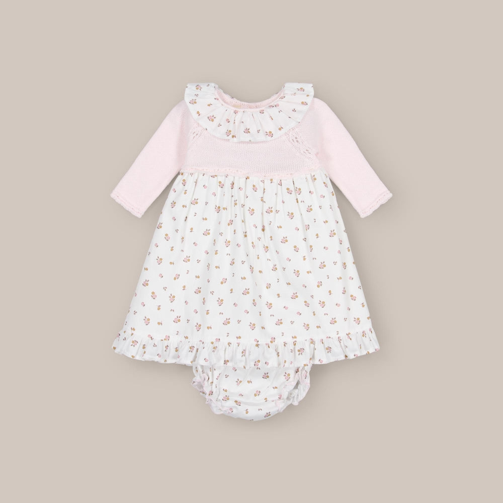 Vestido de bebê com tapa-fralda lava