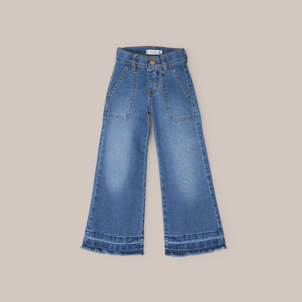 Pantalon Vaquero Niña Ancho Denim