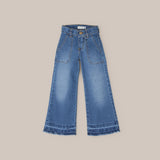 Pantalon Vaquero Niña Ancho Denim