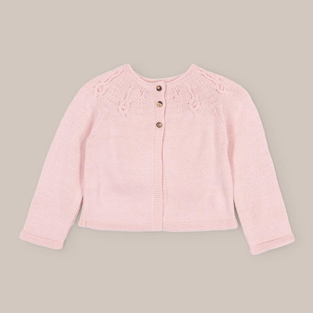 cardigan Gray Knotted Wool