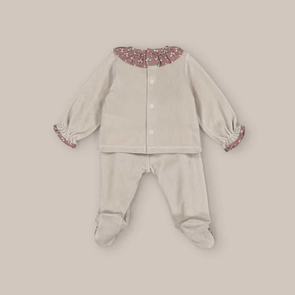 Conjunto bebé Amélie Veludo