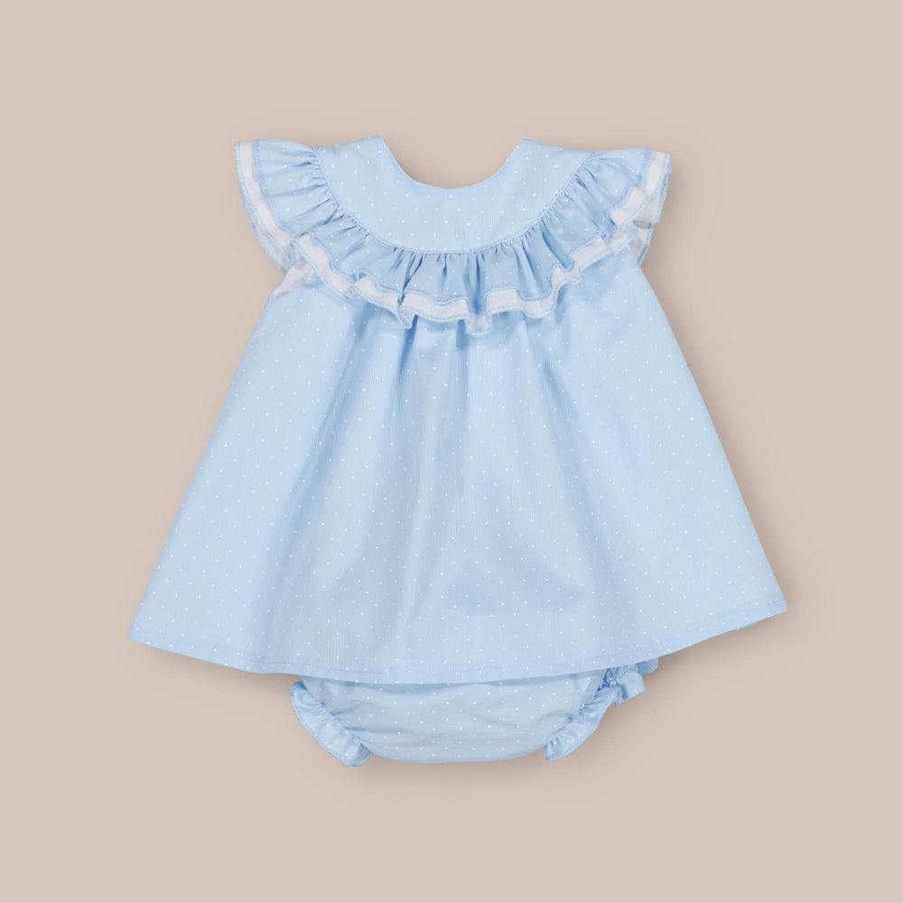 Vestido de bebê com tapa-fralda Toupeira