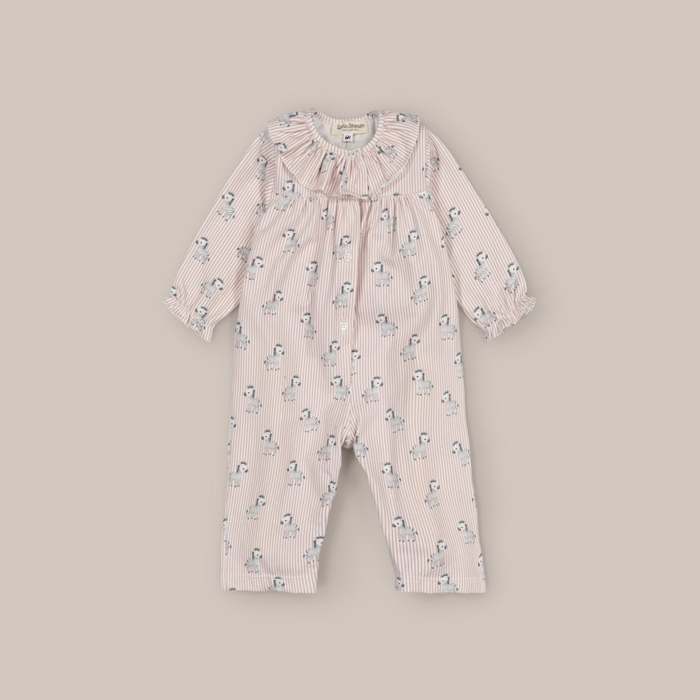 Romper Pink Zebra Cotton
