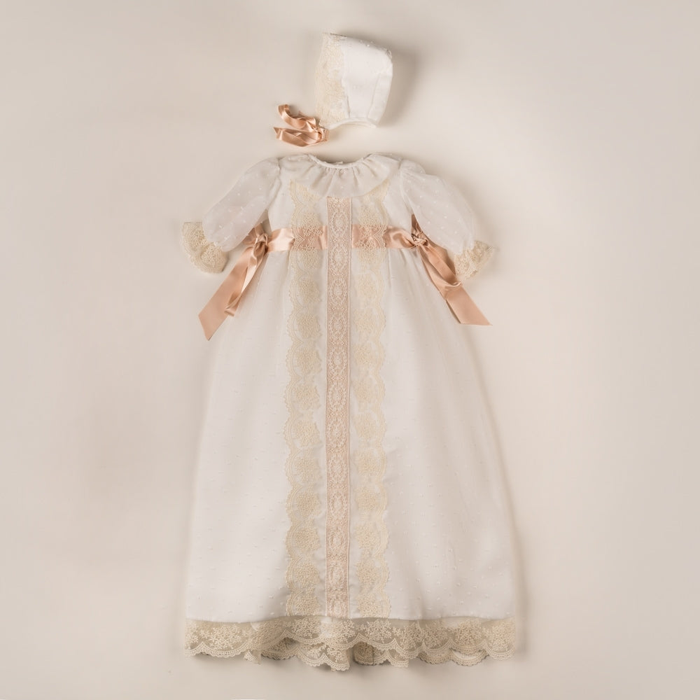 Skirt christening More  Bonnet Nougat