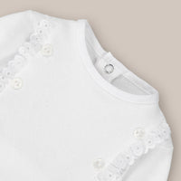 Conjunto Bebé 2 Piezas Polaina Rib Blanco