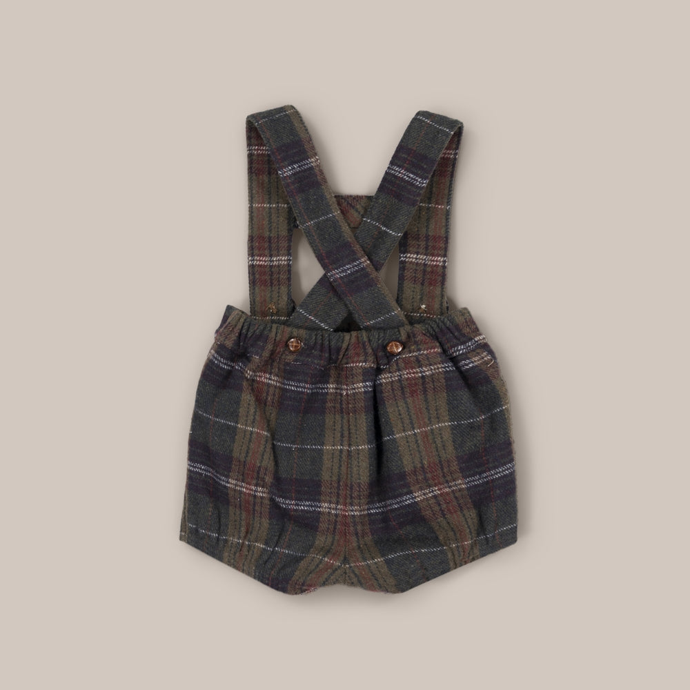 Pantalon à bretelles en tissu garçon