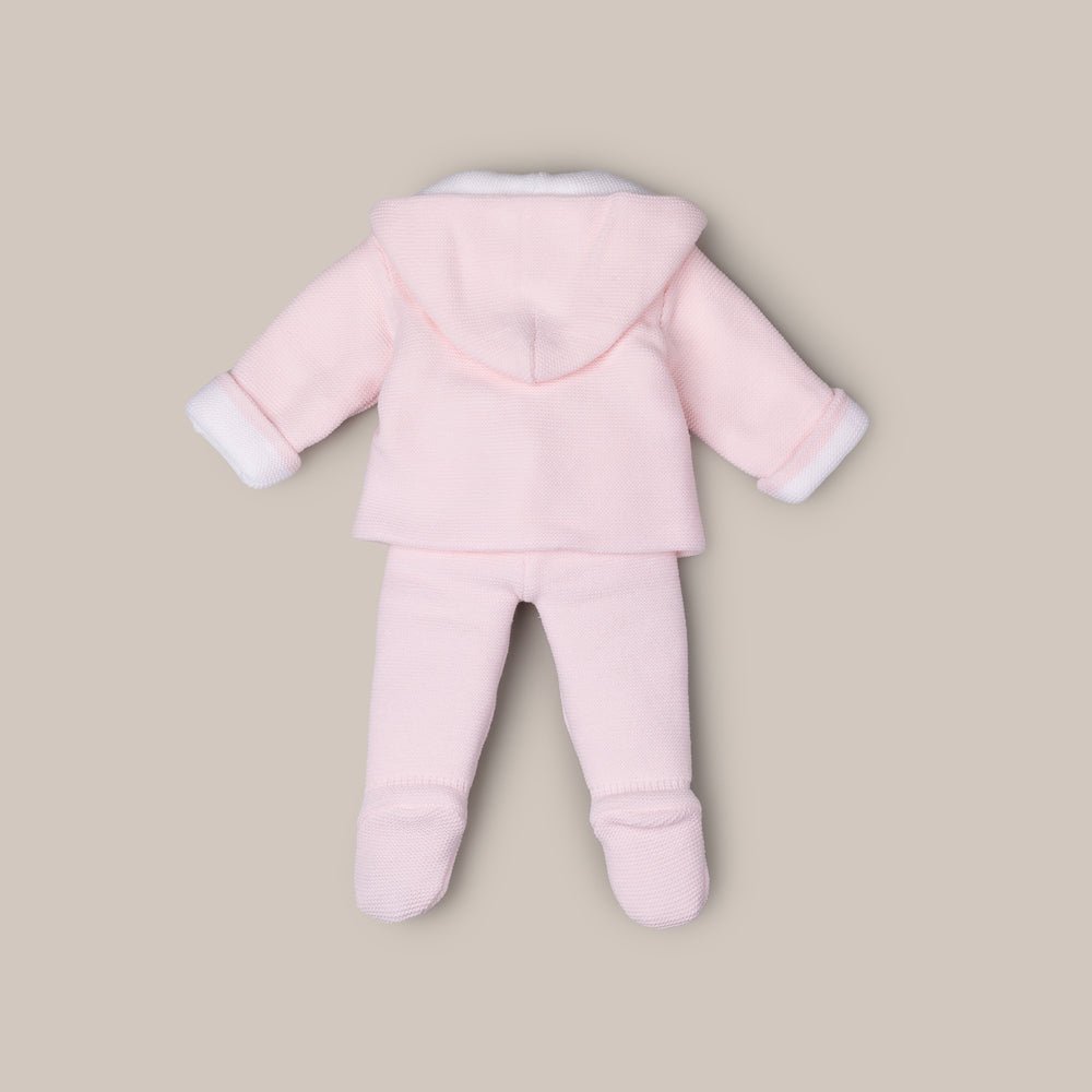 Conjunto de malha bebé com capuz Madeira