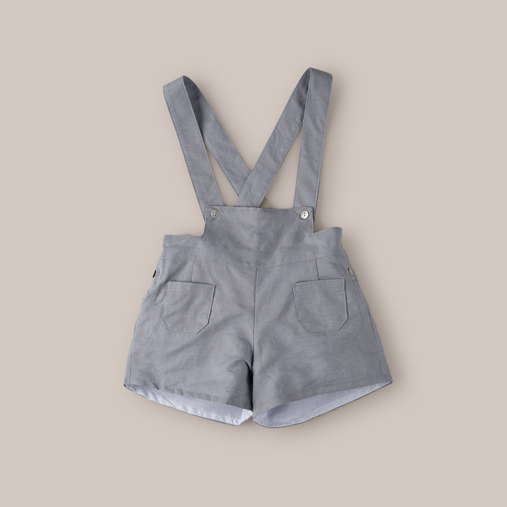 Calças Menino Suspensórios Bolsos