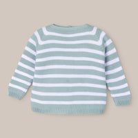 Sweater Baby Wool White/Powdered Green