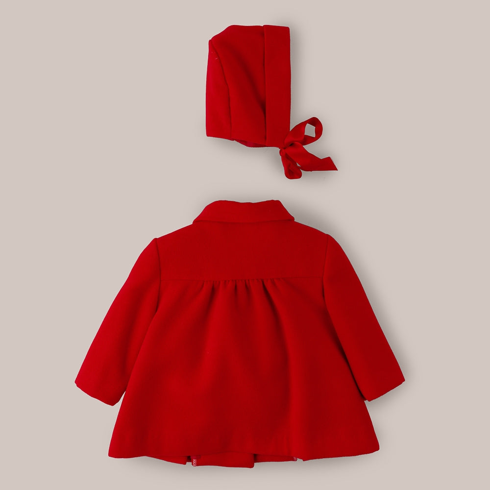 Cappotto in stoffa Ragazza con Cuffietta Pala