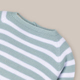 Jersey Lana Baby  Blanco/Verde Empolvado