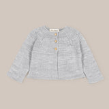 cardigan Gray Knotted Wool