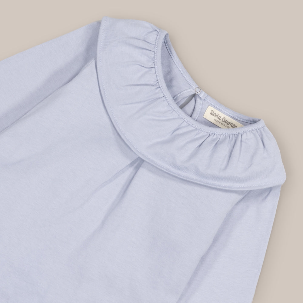 Blouse girl cotton neck