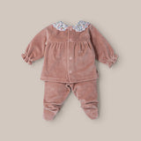 Conjunto Bebé Terciopelo Grosella
