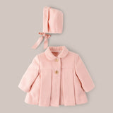 Abrigo Paño Niña Con Capota Pala