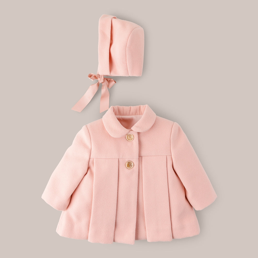 Girl's Cloth Coat With  Bonnet Shovel