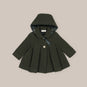 Abrigo Paño Niña Con Capota Pala