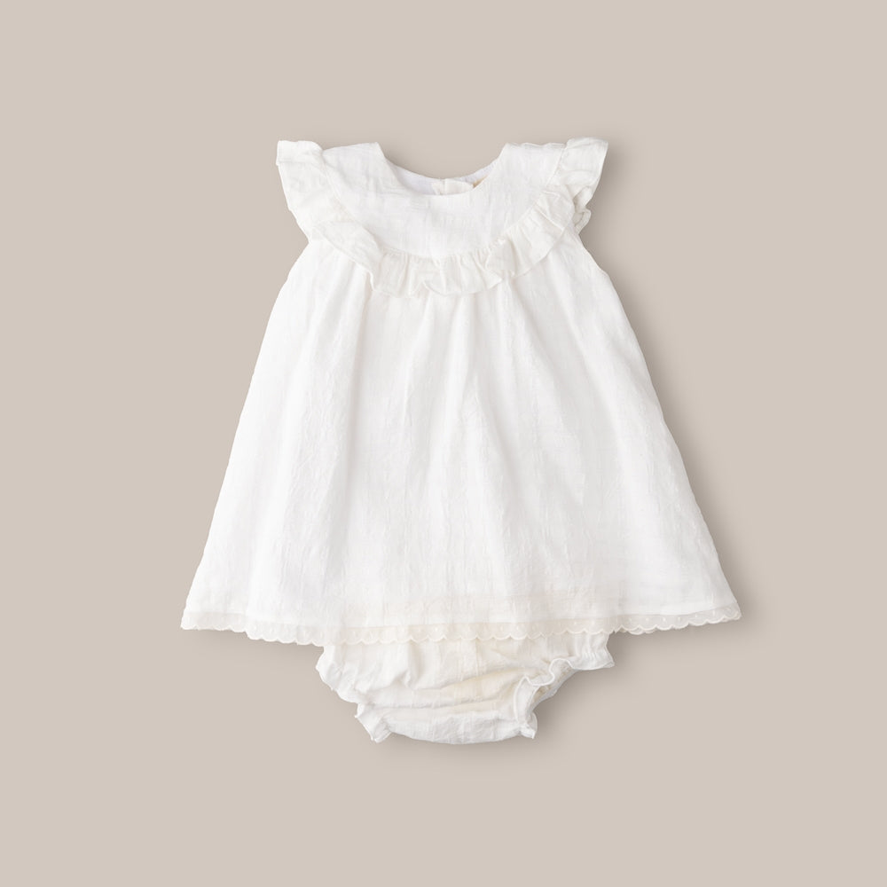 Vestido de bebê com tapa-fralda Baía do bebê