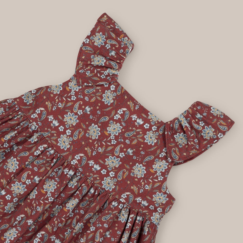 overall dress Indian Flower Girl