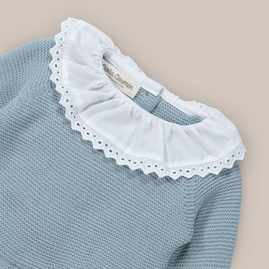 Conjunto Bebé Punto Piquitos Verde Empolvado