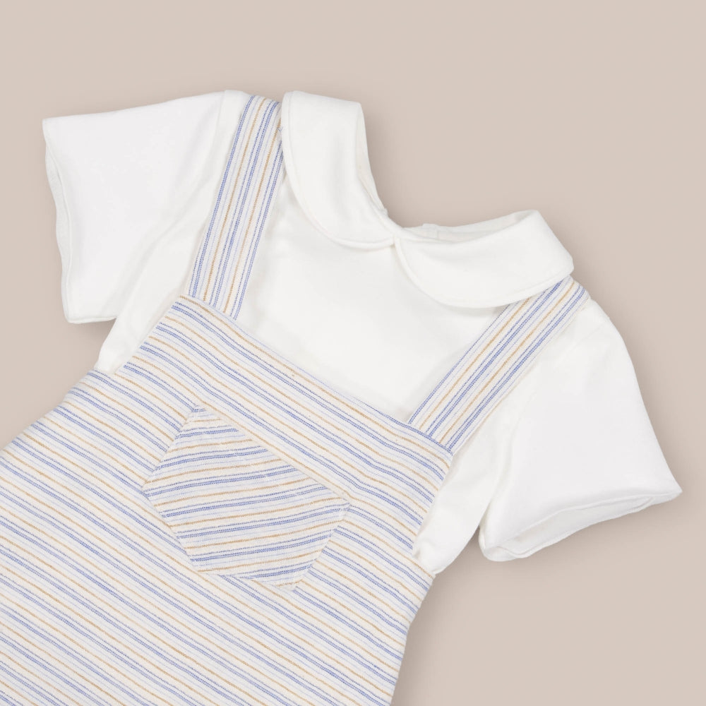 Set Dungaree Stripe Cotton