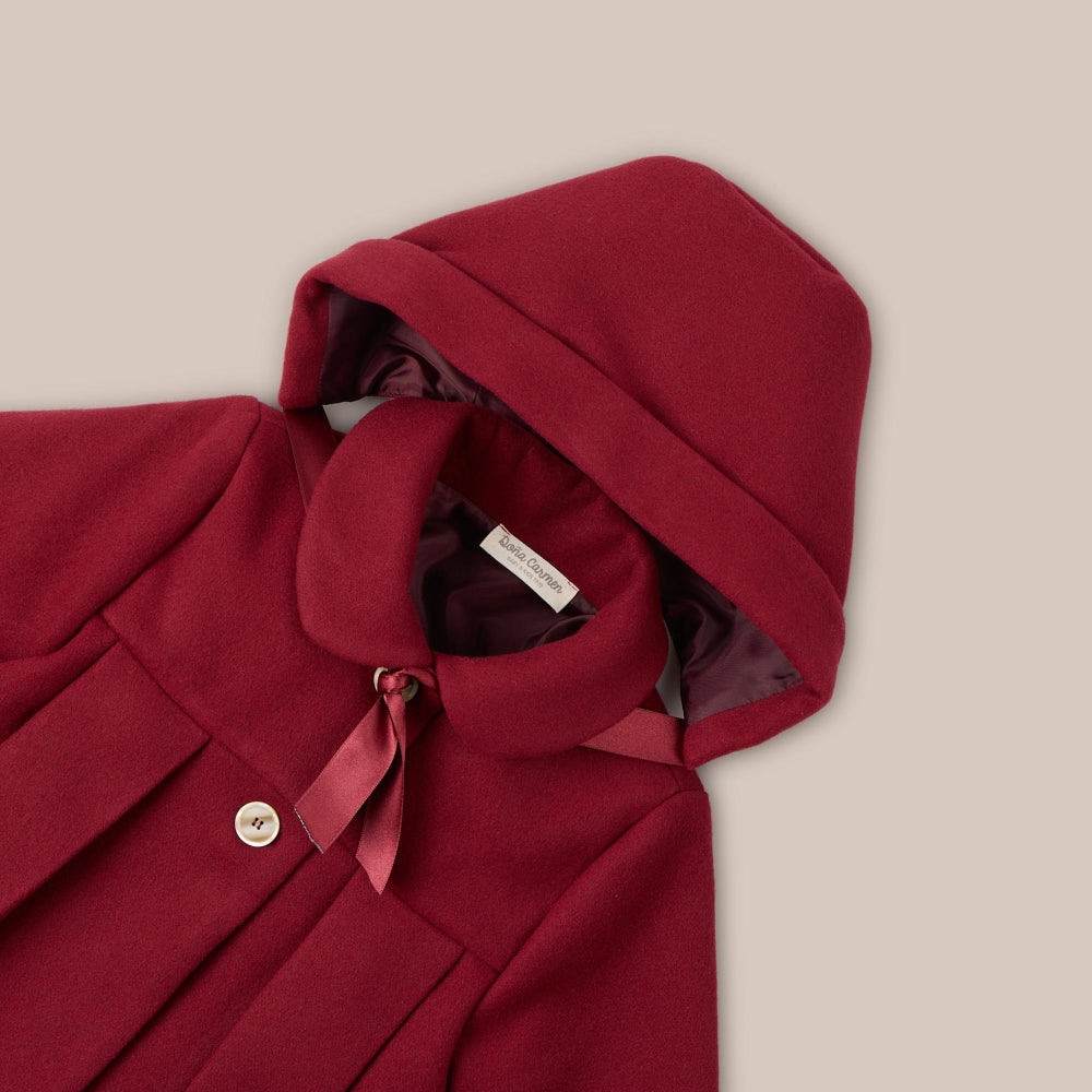 Girl's Cloth Coat With  Bonnet Shovel