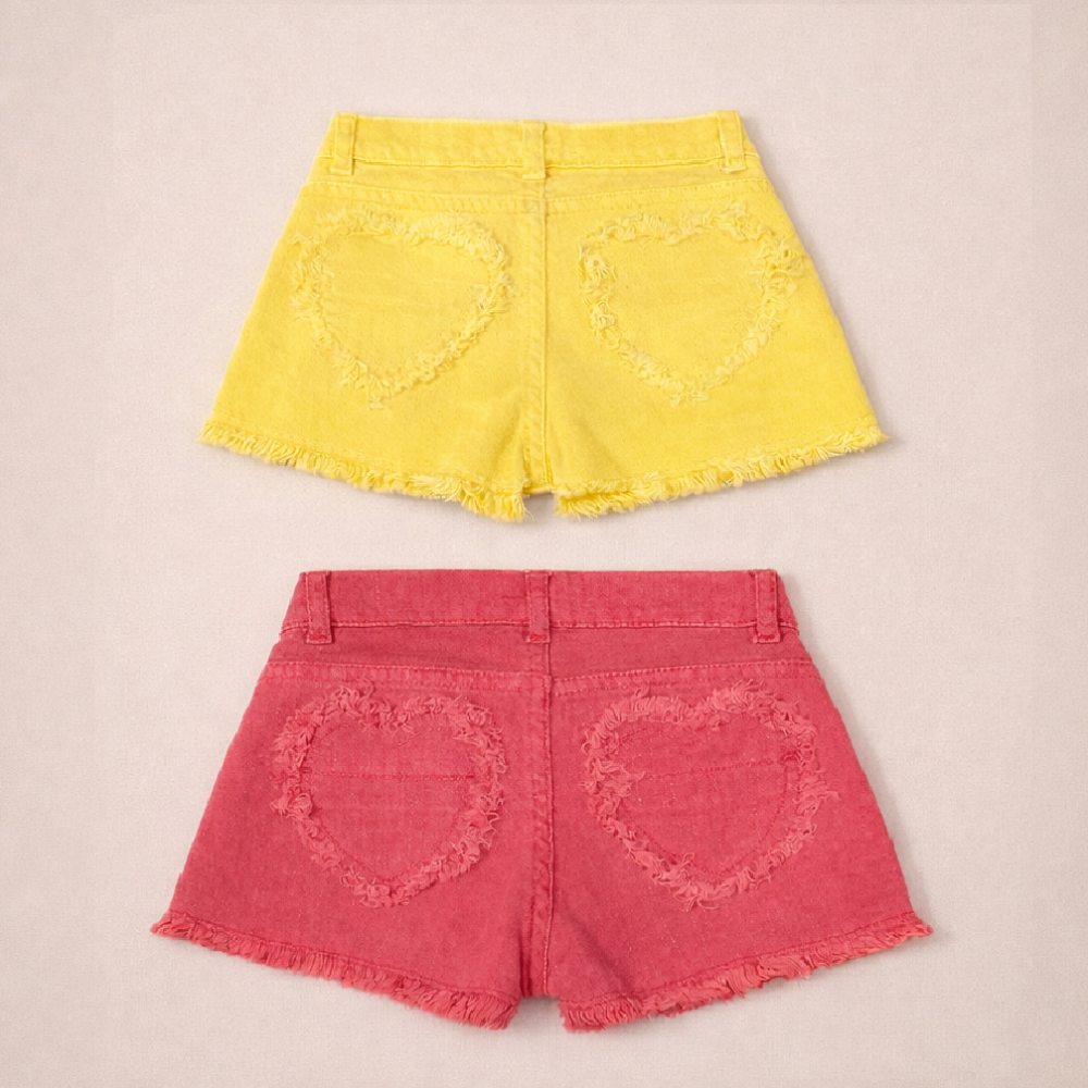 Shorts com Franja Coração