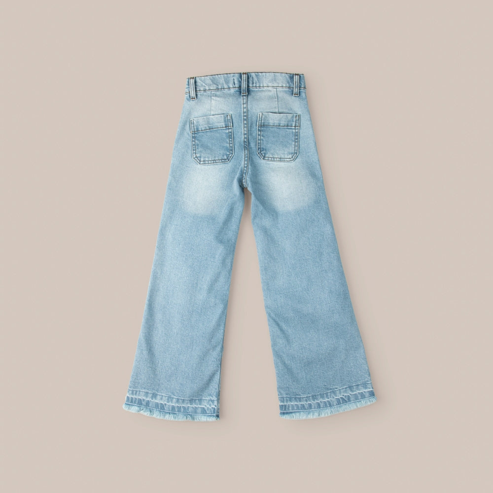 Pantalon Vaquero Niña Ancho