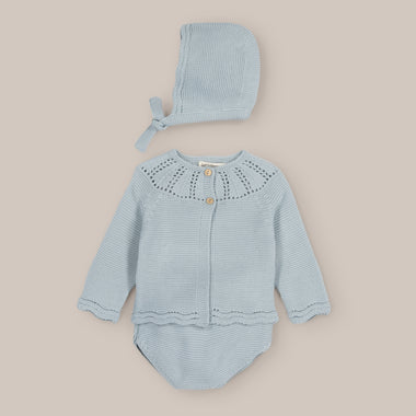 Conjunto Punto Bebé  Latte Piedra