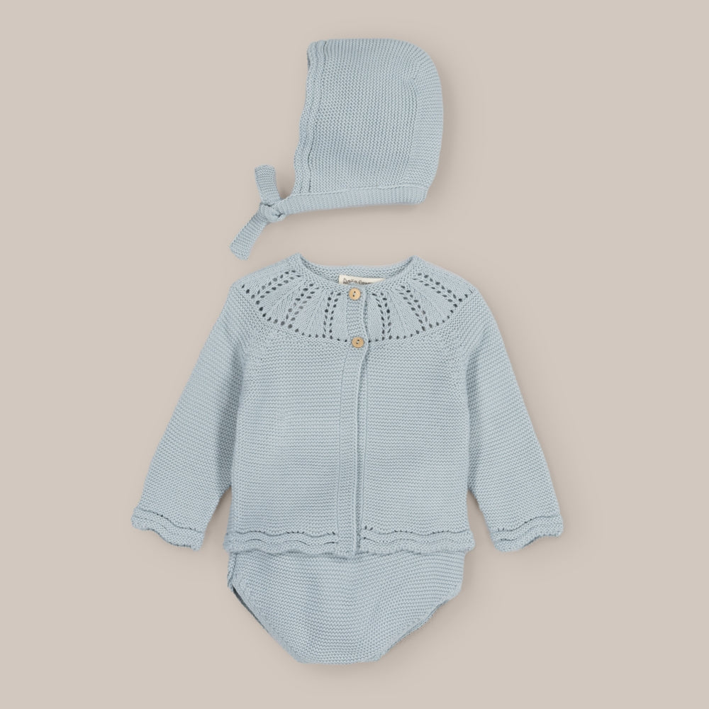 Conjunto Punto Bebé  Latte Piedra
