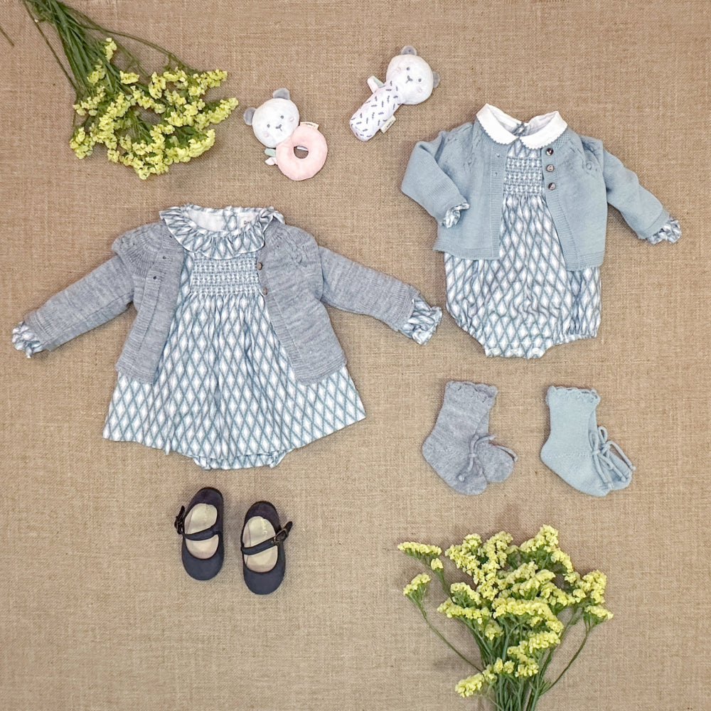 Pelele Bebé Rombo Verde