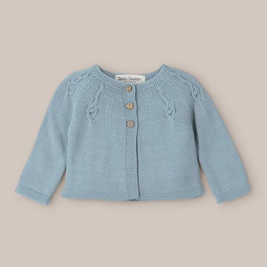 Chaqueta Lana Nudos Gris