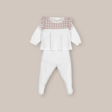 Conjunto Bebé 2 Piezas Vichy Rosa