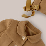 Abrigo Paño Niña Con Capota Pala