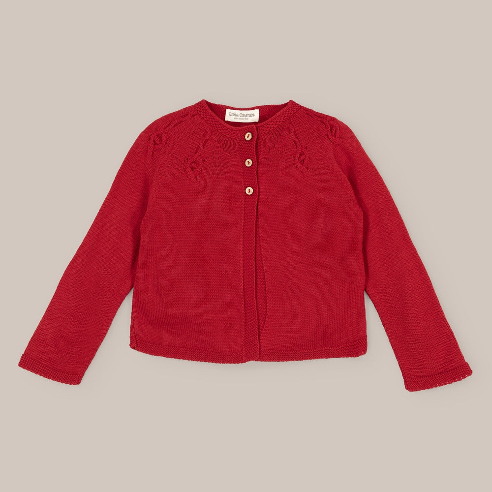 cardigan Gray Knotted Wool