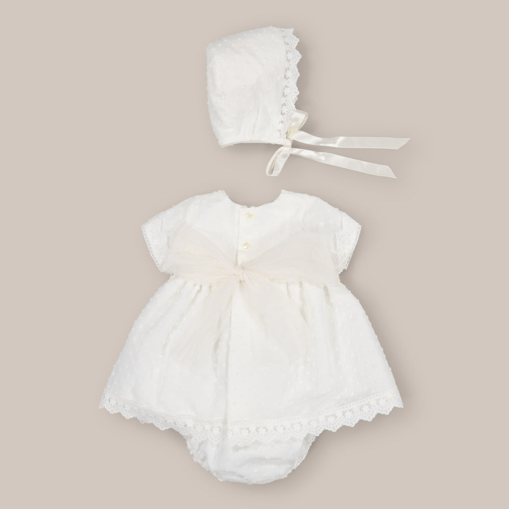 Vestido de bebê com tapa-fralda Com capuz