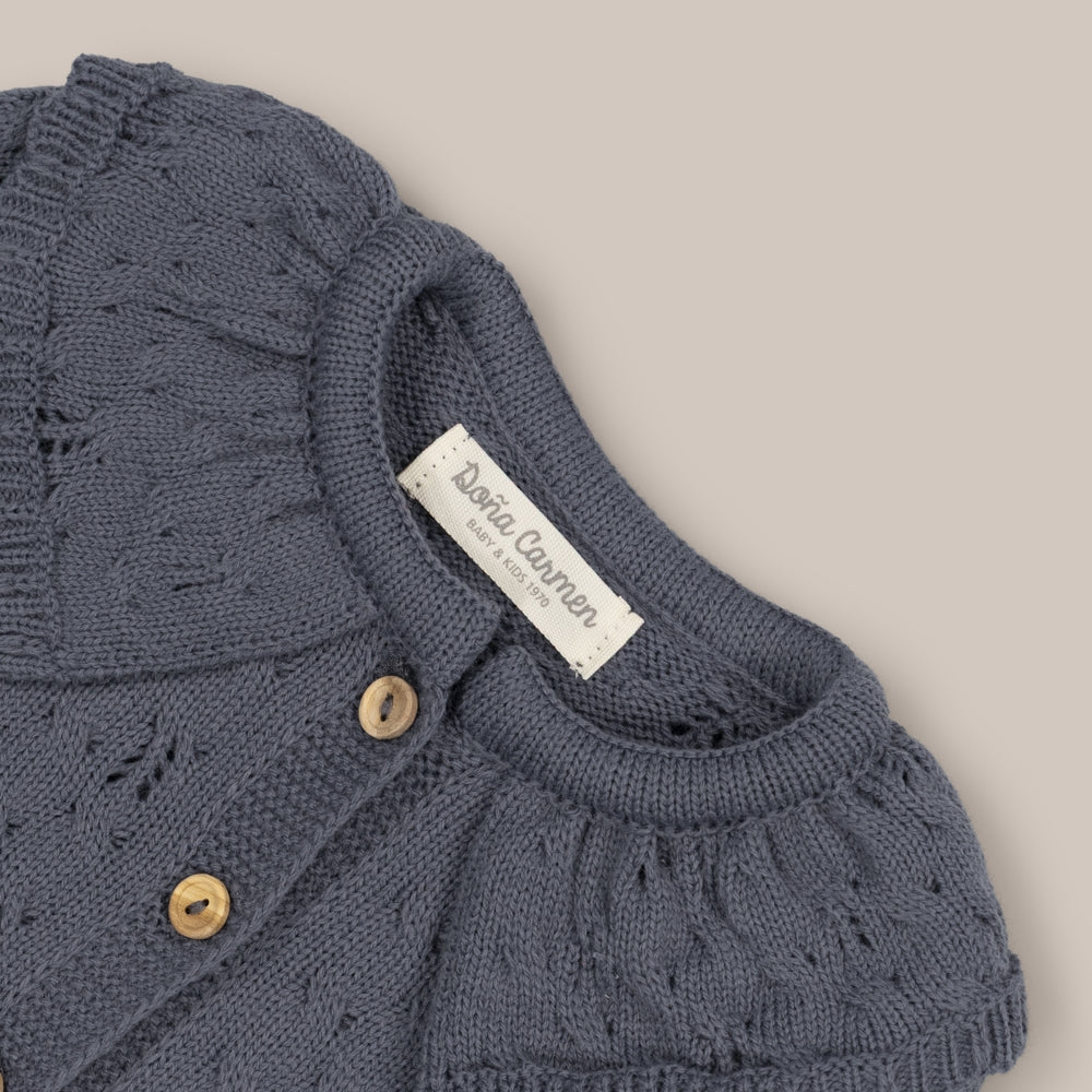 Cardigan Spelled Ruffle Girl