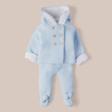 Conjunto de malha bebé com capuz Madeira