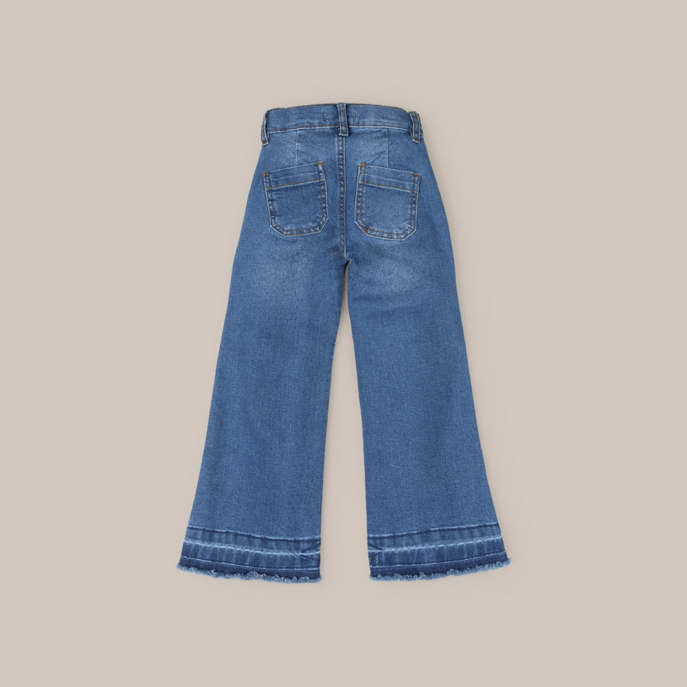 Pantalon Vaquero Niña Ancho Denim