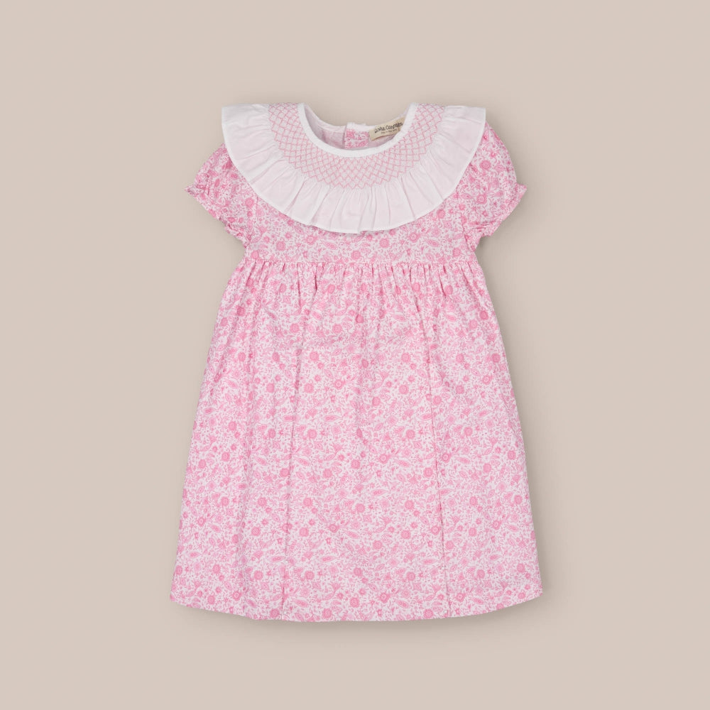 Pink Cashmere Ruffle Dress