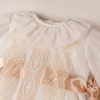Baptism skirt plus nougat cape