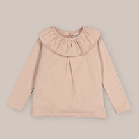 Cotton neck girl's blouse