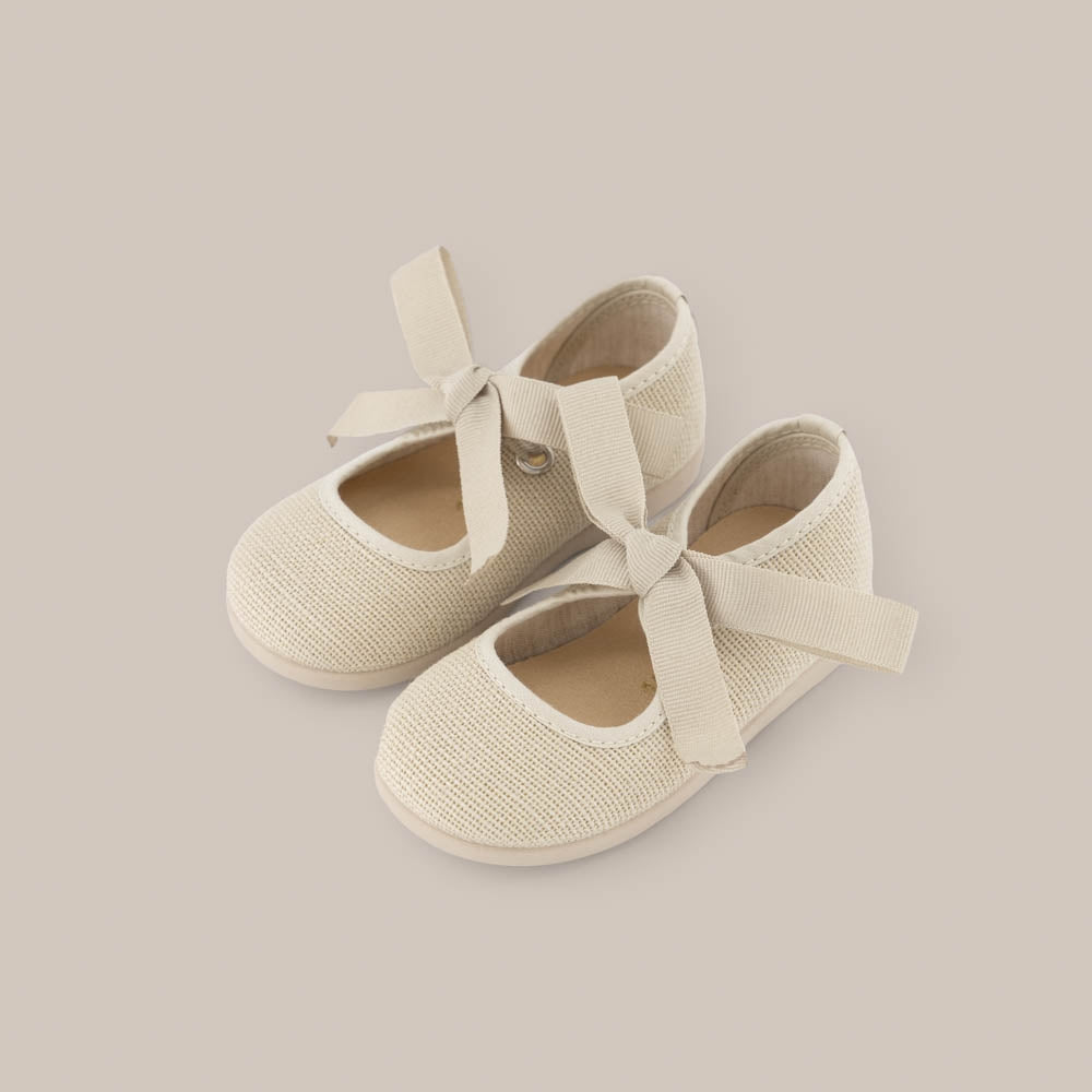 Linen Bow Shoe
