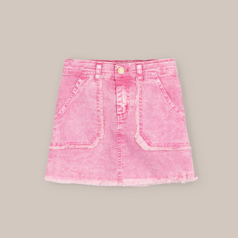 Mini-jupe à franges pour fille