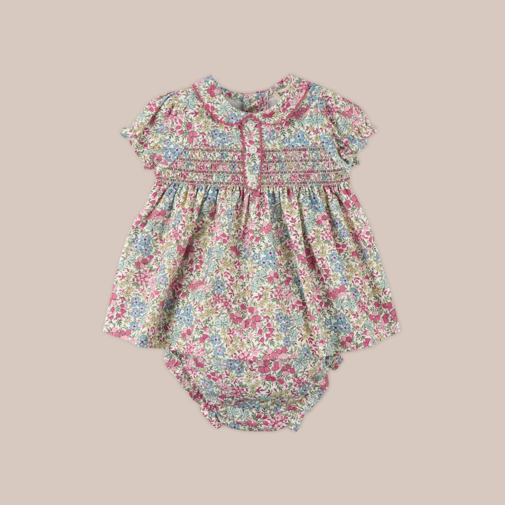 Ensemble robe et culotte pour bébé Belma Magenta