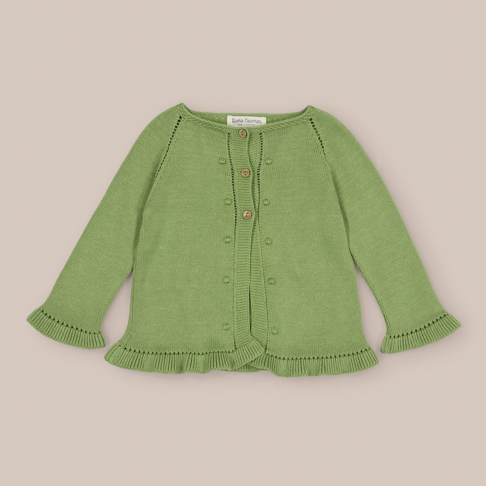 Rüschenjacke aus Baumwolle